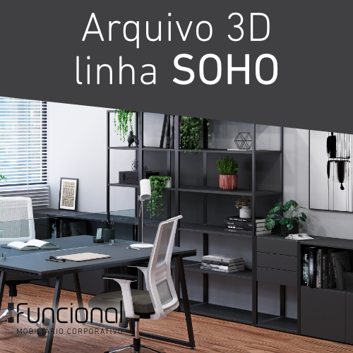 MÓVEIS 3D - LINHA SOHO - APARADOR FRIGOBAR