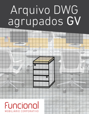 MÓVEIS CAD 2D - LINHA GAVETEIROS 