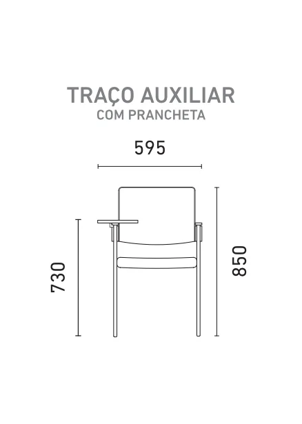 Arquivo Individual Cotado (Com braço e Prancheta)