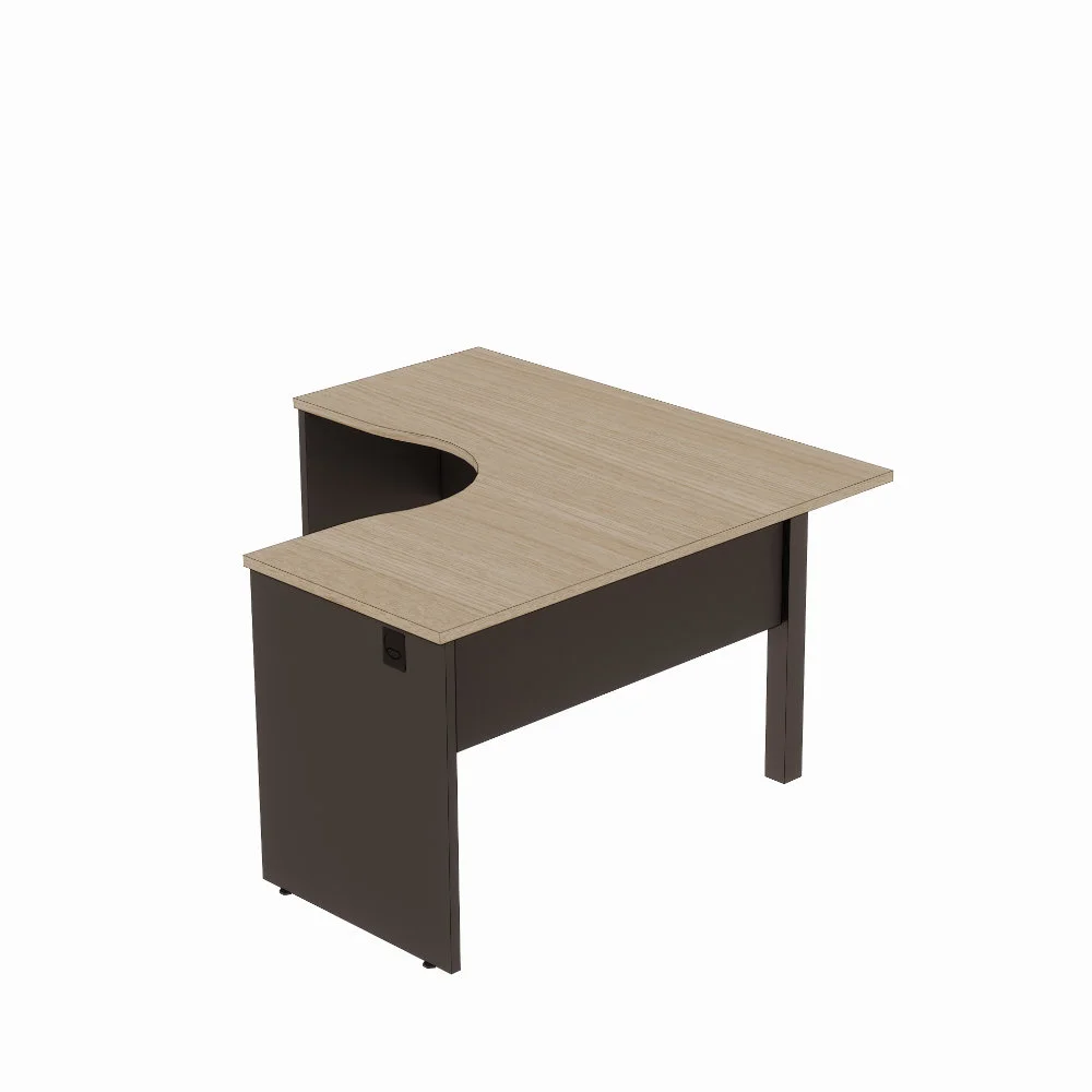 Mesa de escritório em L ergonômica com pé painel Versatile